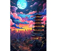 DMQBT Difficult Puzzle 1500 Pezzi For Adults - Japanese Classics Building Art Painting - Puzzles For Adults 1500 Pezzi - Decoration Home - Vw200Zq