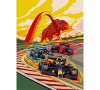 DMQBT Difficult Puzzle 1500 Pezzi Per Adulti - F1 Racings Car Oil Painting - Giocattoli Per La Sfida Del Divertimento In Famiglia - Puzzles Per Adulti 1500 Pezzi - Jy454Zp