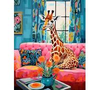 DMQBT Puzzle,1000 Pieces,Poster, Regali ,Abstract Picture Of Animals On The Sofass Color Oil Painting ,Giochi Per Ridurre Lo Stress In Famiglia, Cx128Zw