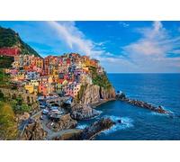 DMQBT Puzzle 1500 Pezzi ，Puzzle Difficile ，Gifts ，Poster ，Scenery Cinques Terre Art Immagini ，Giocattoli Sfida Personalizzati Per Adulti ，Gioco Di Memoria E Cognizione - Ns122Zk