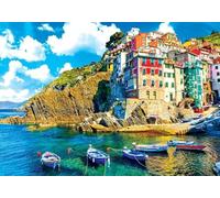 DMQBT Puzzle 1500 Pezzi ，Puzzle Difficile ，Gifts ，Poster ，Scenery Cinques Terre Art Immagini ，Giocattoli Sfida Personalizzati Per Adulti ，Gioco Di Memoria E Cognizione - Ns121Zk