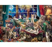 DMQBT Puzzle Difficile - 1000 Pezzi - Colorato Cute Funny Cat Abstract Art Immagini - Puzzle Giocattolo Personalizzato Per Adulti Per Bambini - Giochi Per Ridurre Lo Stress In Famiglia - DX197ZW