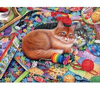 DMQBT Puzzle Difficile - 1000 Pezzi - Colorato Cute Funny Cat Abstract Art Immagini - Puzzle Giocattolo Personalizzato Per Adulti Per Bambini - Giochi Per Ridurre Lo Stress In Famiglia - DX193ZW