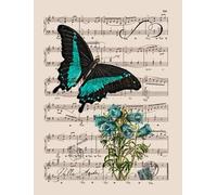 DMQBT Puzzle Difficile Da 1000 Pezzi - Puzzle Irregolare Colorato - Artistic Immagine Of Butterflys On Sheet Musics - Giocattoli Personalizzati Per Adulti - DX38ZW