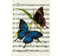 DMQBT Puzzle Difficile Da 1000 Pezzi - Puzzle Irregolare Colorato - Artistic Immagine Of Butterflys On Sheet Musics - Giocattoli Personalizzati Per Adulti - DX40ZW