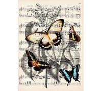 DMQBT Puzzle Difficile Da 1000 Pezzi - Puzzle Irregolare Colorato - Artistic Immagine Of Butterflys On Sheet Musics - Giocattoli Personalizzati Per Adulti - DX39ZW
