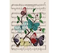 DMQBT Puzzle Difficile Da 1000 Pezzi - Puzzle Irregolare Colorato - Artistic Immagine Of Butterflys On Sheet Musics - Giocattoli Personalizzati Per Adulti - DX35ZW