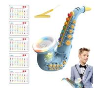 dmqdu Sassofono giocattolo, Sassofono per bambini | Sassofono Tromba per bambini con luce e suono - Giocattolo musicale per sassofono simulato per bambini piccoli, ragazze e ragazzi.
