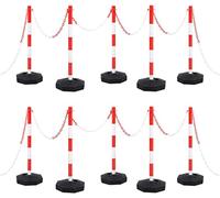 DMS- SET 10 PALETTI SEGNALETICI/PARCHEGGIO + CATENA DA 10 MT + GANCI AD ESSE
