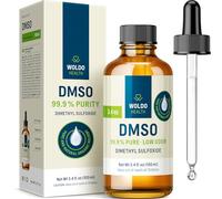 DMSO Qualità farmaceutica 99,9% Dimetilsolfossido - puro in bottiglia di vetro ambrato con pipetta e tappo contagocce - 100 ml
