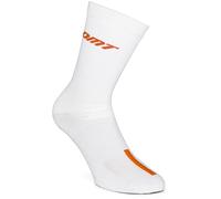 DMT Classic Race Calze Ciclismo, Bianco/Arancione, Small/Medium Unisex-Adulto