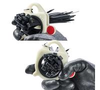 DMTT Set di 2 organizer per cravatte con cerniera con 20 fascette nere da 20,3 cm, per sistemare le cerniere, per uso interno ed esterno.