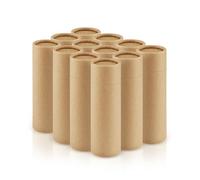 DMuuuDM 12 tubetti vuoti in cartone da 28,3 g, per balsami per labbra, in carta kraft, contenitori per balsamo fatti in casa, stile push-up, biodegradabili, per profumo, lucidalabbra fai da te, colore