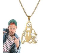 Dmuzsoih Collana di Gesù cristiano, pendente della collana di Gesù | Ciondolo per collane cristiane da uomo di,Gioielli con collana a catena lunga per fidanzamenti, feste, appuntamenti e uso