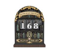 Dmuzsoih Contatore Libri Letti,Ornamento in Legno per la Libreria | Insegna per l'Esposizione dei Libri | per Angolo Studio Casa Ufficio Soggiorno Biblioteca