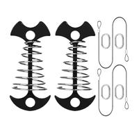 Dmuzsoih Deck Pegs - Tasselli da terrazza a spina di pesce, per colonne tra le assi del pavimento, 2 picchetti resistenti alla ruggine con 2 corde per dock, mobili da campeggio e terrazze