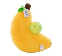 Dmuzsoih Giocattolo Peluche Capibara | 35 Cm Banana Staccabile - Morbido Imbottito Bambola - Per Casa Compleanno Scrivania Salotto Divano Scaffale Amico Bambini Fan Ragazzi Ragazze Appassionati