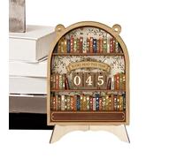 Dmuzsoih Insegna per Tracciare I Libri Letti | Ornamento in Legno per la Libreria,Tracciatore di Libri | per Angolo Studio Casa Ufficio Soggiorno Biblioteca