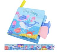 Dmuzsoih Libro in stoffa increspata, Libro in stoffa morbida, e senti - Attività Giocattoli per l'educazione precoce, Peluche per lo sviluppo precoce, Giocattoli sensoriali educativi per bambini