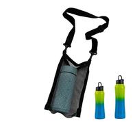 Dmuzsoih Portabottiglie d'acqua, portabottiglie per camminare, Borsa a rete portatile per bottiglia d'acqua con tracolla, Borsa a tracolla per bottiglia d'acqua, borsa per bottiglia per campeggio,