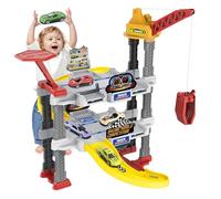 Dmuzsoih Set da gioco per garage, set da gioco per auto da pista,Set di piste per auto per garage giocattolo creativi - Pista catapulta cooperativa Giocattoli per bambini per bambini Ragazzi Ragazze