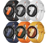 DMVEIMAL 6Pack Cinturini Sportivi per Samsung Galaxy Watch 7 6 5 4 FE Band 40mm 44mm/6&4 Classic 43 47 42 46 mm/5 Pro 45mm Uomo Donna,No Gap Morbido Silicone Cinturino per Samsung Watch 7 6 5 4 FE