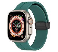 DMVEIMAL Cinturino per Apple Watch 40mm 44 mm 41 mm 45mm 38mm 42 mm iWatch Serie 9 8 7 6 5 4 3 se 44mm 45 mm Uomo/Donna,Sport Silicone Magnetico Cinturini Apple Watch Ultra/2 49mm Band,Verde Pino