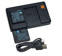 DMW-BCJ13 Batteria al litio (2 pacchi) e caricatore doppio compatibile con DMW-BCJ13E DMW-BCJ13PP e Lumix DMC-LX5