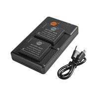 DMW-BLG10 BLG10E DMW-BLE9 - Batteria di ricambio ricaricabile e doppio caricabatterie, compatibile con Leica BP-DC15, DC-LX100 II, DMC-GF6, GX80, GX85, ecc