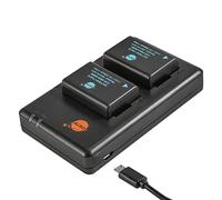 DMW-BMB9 Batteria al litio (2 pacchi) e caricatore doppio compatibile con DMW-BMB9E e Lumix DMC-FZ40