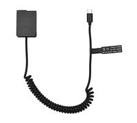 DMW-DCC8 Batteria Finta Adattatore Accoppiatore USB-C con Cavo a Molla USB Type-C BLC12 di Ricambio per Fotocamere Lumix