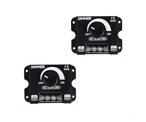 DMWD Dimmer interruttore, 2 pezzi, guscio in alluminio, interfaccia in metallo, luminosità infinitamente regolabile, risparmia elettricità