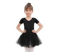 Dmwhsy Abito da Balletto con tutù per Ragazze Costume con Spalline Incrociate Gonna tutù Justaucorps per la Ginnastica Costumi in Cotone Abbigliamento da Danza