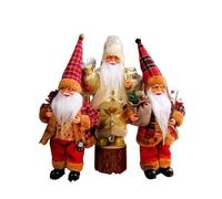 DMWLZHO 1~4 Pezzi 30 cm Bambola di Peluche di Babbo Natale - Decorazione Natalizia for la casa con Luce for Feste di Natale, Natale, Regalo di Capodanno(ABC 3pcs)