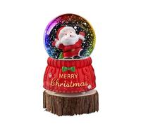 DMWLZHO Globo di Neve con luci LED a 7 Colori - Carillon di Babbo Natale for Bambini, Decorazione for la casa e Regalo di Compleanno(04,M)
