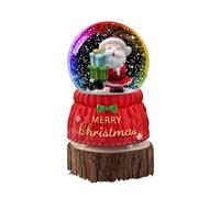 DMWLZHO Globo di Neve con luci LED a 7 Colori - Carillon di Babbo Natale for Bambini, Decorazione for la casa e Regalo di Compleanno(02,M)