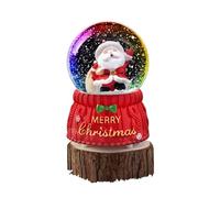 DMWLZHO Globo di Neve con luci LED a 7 Colori - Carillon di Babbo Natale for Bambini, Decorazione for la casa e Regalo di Compleanno(03,S)