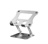DMWLZHO Supporto for laptop regolabile interamente in alluminio, supporto da tavolo pieghevole con base for riporre la tastiera(P16-Flat plate)