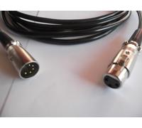 DMX Cavo XLR Female 3 Pin > Maschio 5 Pin 1,0 Metri Placcato Oro Contatti