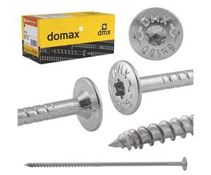 DMX - Confezione da 100 viti a testa piatta per legno - Viti per legno - Per pannelli di truciolato - Vite a testa piatta - Per legno - Torx - Viti per costruzione in legno