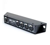 DMXking eDMX4 MAX 4-Port 3-pin - ArtNet/sACN via Ethernet a DMX 512 Converter con connettori XLR e robusto alloggiamento in metallo