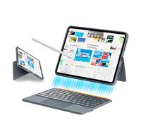 DMYWB Custodia con tastiera per iPad A16 da 11 pollici 11/10a generazione con matita per iPad, custodia magnetica staccabile con touchpad, retroilluminazione a 7 colori, per iPad Air 11" 5/4/3 (M2/M3