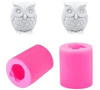 DMZK 2 Pezzi Stampi per Candele Animali,Stampo Silicone Forma di Gufo Unico Aromaterapia Candela Che Fa Muffa Arredamento per la casa Controsoffitto Decorazione Stampo Regali Unici per la casa