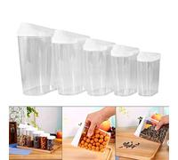 DMZK 5 pezzi Contenitori in Plastica con Coperchi Alimentari Trasparenti,Alimentatori Ermetici Alimentari per Cereali in Chicchi di Riso