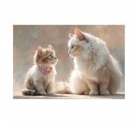 DMZPKZB Art mural animalier, Gattino affiches d'animaux, adaptées à la décoration des salons, salles de bains, couloirs, bureaux et études(Bianco148)-30x45cm Non incorniciato