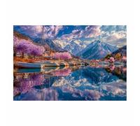 DMZPKZB Decorazione murale con paesaggio naturale Fiori e acqua Pittura di paesaggi,opera d'arte moderna,per soggiorno,camera da letto,ufficio,bagno(Multicolore85)-50x70cm Non incorniciato