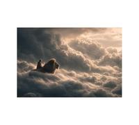 DMZPKZB Gesù Tela Arte murale Gesù e il leone Dipinto di Cristo che prega, Fede, per soggiorno, camera da letto, decorazione della chiesa(Bianco)-30x45cm Non incorniciato