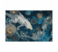 DMZPKZB Grandes impressions sur toile drago bianco Peinture sur toile,Affiches d'animaux, Convient pour le salon, la salle de bain et le couloir(blu104)-30x45cm Non incorniciato