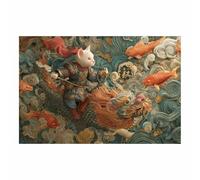 DMZPKZB Grandes impressions sur toile Gatto bestia Peinture sur toile,Affiches d'animaux, Convient pour le salon, la salle de bain et le couloir(Multicolore136)-80x120cm Non incorniciato