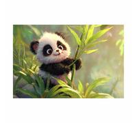 DMZPKZB Impression sur toile représentant des animaux bambù e panda pour le salon, la chambre à coucher,le couloir, décoration de la maison(Bianco41)-30x45cm Non incorniciato